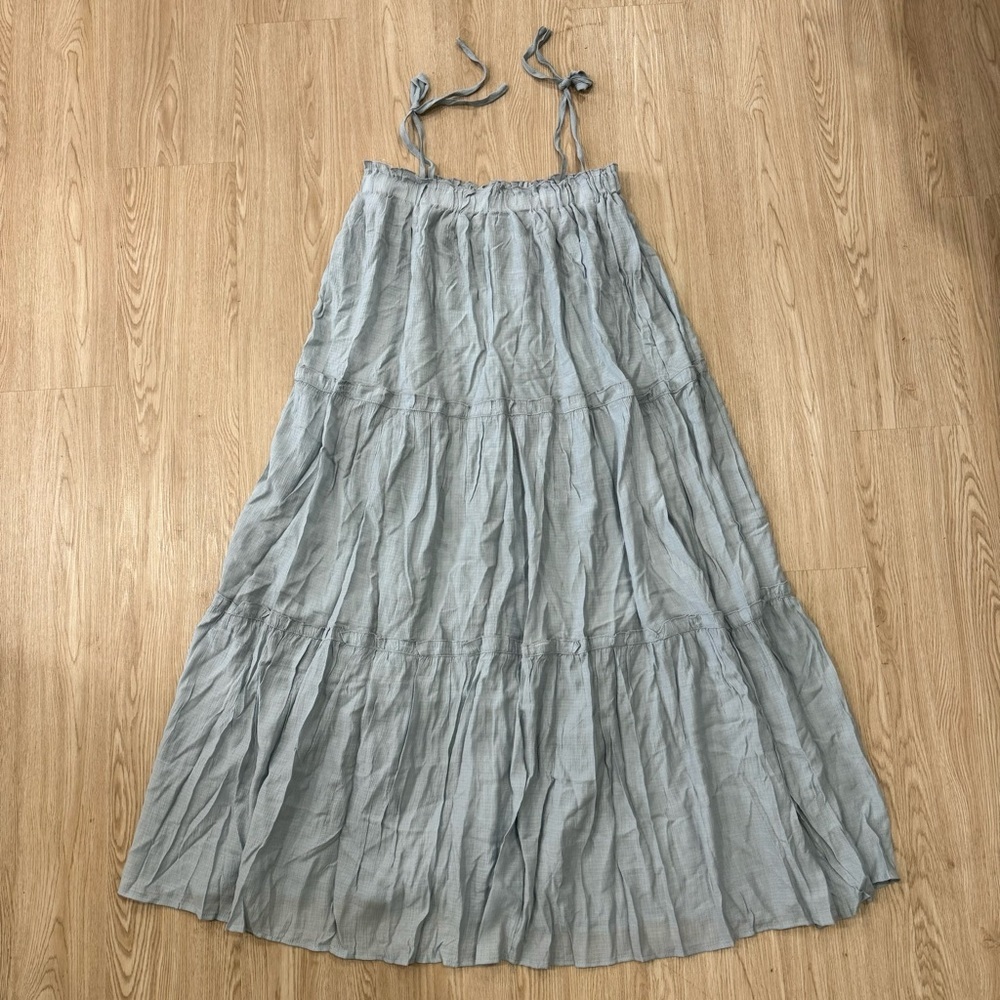 Pinkblush gauzy tie strap tiered maxi dress nwot - Picture 5 of 5